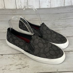Coach Black/Grey Chrissy Slip On Sneakers